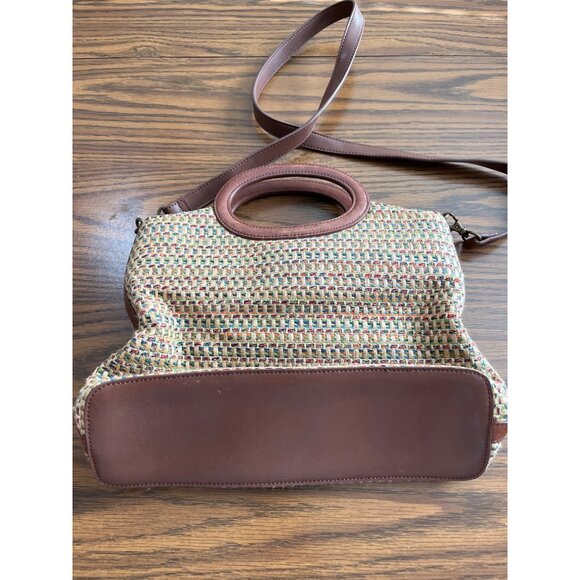 Fossil short handle woven bag with removable shoulder strap - Picture 2 of 10